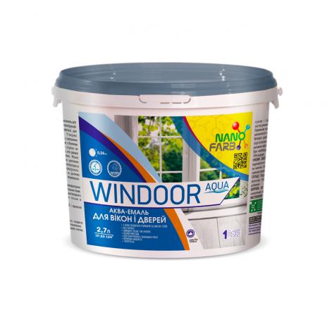Windoor Aqua Nanofarb — Емаль акрилова для вікон та дверей, 2.7 л