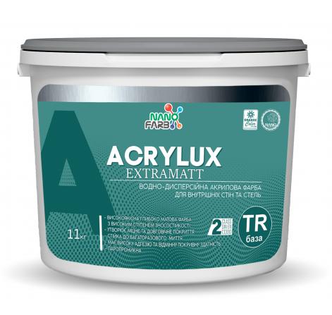 Acrylux Nanofarb — Інтер'єрна матова латексна фарба база TR, 11кг