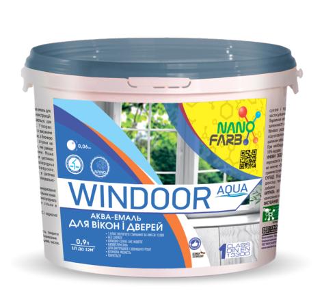 Windoor Aqua Nanofarb — Емаль акрилова для вікон та дверей, 0.9 л