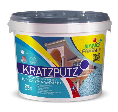 Kratzputz Nanofarb — Акриловая декоративная штукатурка  "Барашек" K 2.0, 25 кг