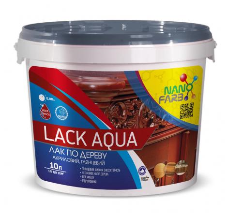 Lack Aqua Nanofarb — Лак по дереву, 10 л