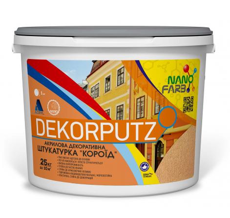 Dekorputz  Nanofarb — Акрилова декоративна штукатурка "Короїд" D 2.0,  25 кг